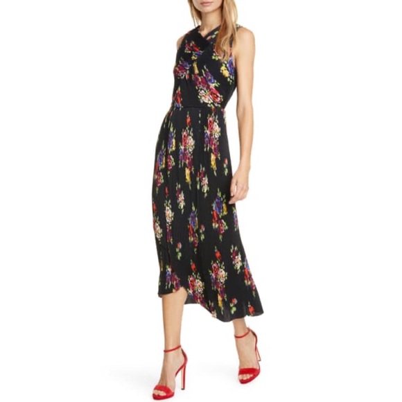 Kate Spade Rare Roses pleated Dress
